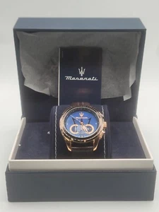 Maserati Traguardo Men's R8871612024 Chronograph Quartz Watch Leather Strap - Picture 1 of 6