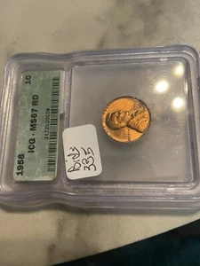 1958 Icg Ms 67 Red Lincoln Cent Cheap! Free Shipping - Picture 1 of 10
