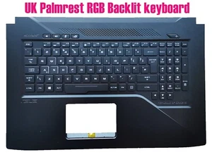 Reino Unido Palmrest RGB Teclado retroiluminado para ASUS GL703VD 90NB0GM2-R31UK0 - Imagen 1 de 2