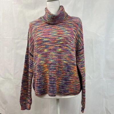 SO 毛衣海龟颈部五颜六色的彩虹骄傲尺寸 L — 第 1/4 张图片