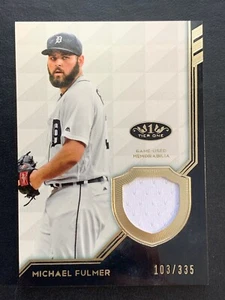 2018 Topps Tier One Relics Michael Fulmer Game-Used Jersey Tigers #'d 103/335 - Picture 1 of 6