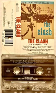 THE CLASH BLACK MARKET CLASH CASSETTE RARE VINT 80 PET 38540 REISSUE COMP EPIC - Imagen 1 de 3