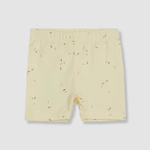 Miles the Label Girls Yellow Sprinkles Print Knit Bike Shorts Size 3M - Picture 1 of 2