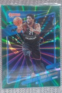 2021 Donruss Joel Embiid #1 Green Laser Philadelphia 76ers