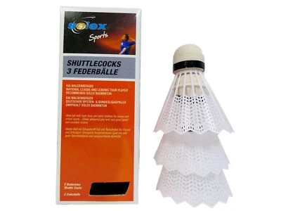 L.A. SPORTS GMBH&CO.KG Solex® Sports 3 Badminton-Bälle Federbälle Nylonfedern ausgezeichnete Kontrolle