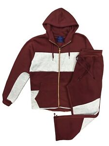 Men's Fashion Hoodie with Sweatpants Full Fleece Top and Bottom Outfit