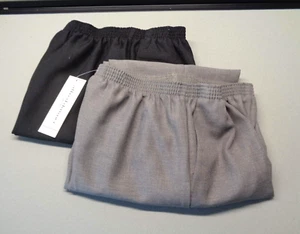 Lot 2 Pair Alfred Dunner 10P Pants- Elastic Waist, Pockets, Black, Gray- 1 NWT - Picture 1 of 4