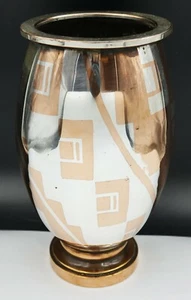 MUSEUM PIECE French Christofle Art Deco Dinanderie Vase by Luc Lanel ca 1930 - Picture 1 of 12