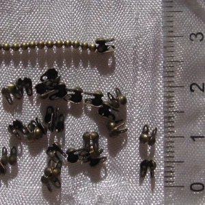 50 CACHE-NOEUDS METAL COULEUR BRONZE EMBOUTS 4x3,5mm POUR BILLES 1-1,5mm *J128 - Picture 1 of 1