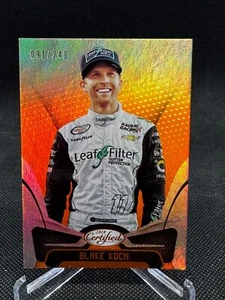Blake Koch 2018 Panini Certified (Orange) (SP /249) #65 Kaulig Racing - Bild 1 von 3