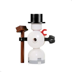 Minifigura LEGO Holiday - muñeco de nieve (con escoba y sombrero de copa) del conjunto 10249 - Imagen 1 de 2