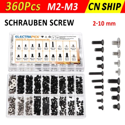 360 Stk Schrauben Screw Assorted Set Reparatur Zubehör Für Laptop Handy Computer