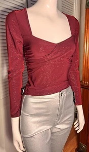 Sparkling Burgundy Top - Picture 1 of 4