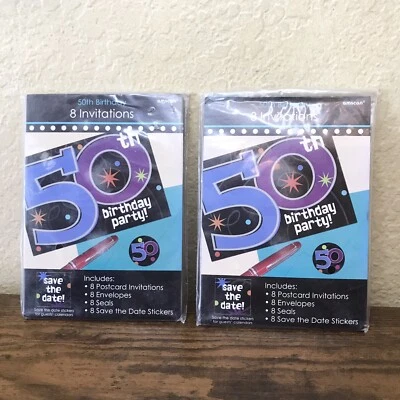 50 Animaciones Cumpleaños Fiesta Invitaciones Cumpleaños (16) Postales + Pegatinas Fecha Foto 1 de 3