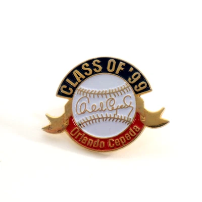 Orlando Cepeda Vintage 1999 Baseball Hall of Fame Inductee Lapel Pin Cooperstown - Image 1 of 3