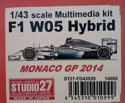 1-43 Mercedes W05 F1 Hybrid Monaco/Spain/British GP 2014 metalkit Studio 27 - Immagine 1 di 4