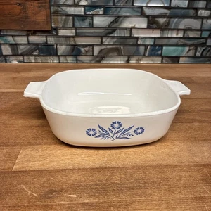 Vintage Corning Ware P-1-B Kornblumenblau Quadratisch Backform 1 Quart Kasserolle - Bild 1 von 19