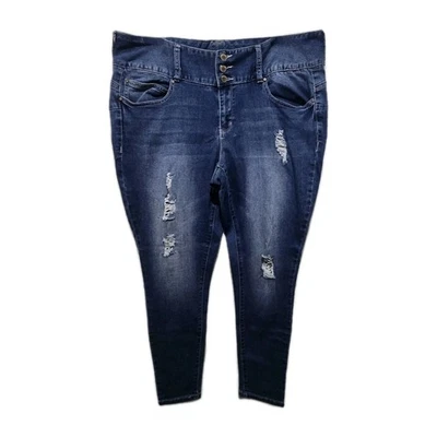 Red Camel Women's Jeans Distressed High-Waist Button Fly Skinny Size 20 - Image 1 of 4