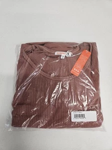 Vestido Anthropologie Sundry Sin Mangas Arcilla Acanalado Tanque Midi Cintura Imperio Talla XL - Imagen 1 de 8