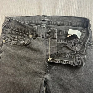 True Religion Ricky Relaxed Straight Jeans Herren Größe 36 Black Wash Denim - Bild 1 von 12