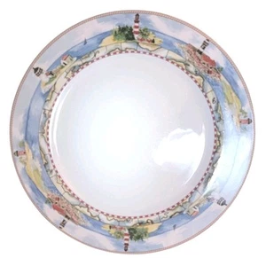 American Atelier 10 3/4" Signals Lighthouses Plain Center Dinner Plate(s) Used - Picture 1 of 2