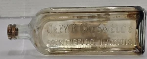 Vintage Dr W.B. Caldwell’s Pepsin Syrup Bottle W/ Partial Lable From Illinois - Picture 1 of 8
