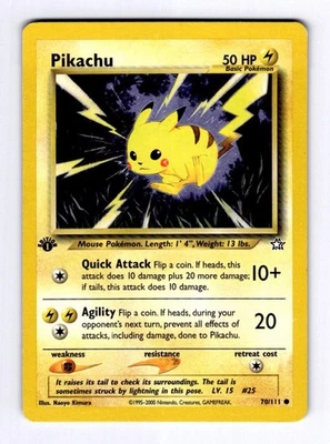 Pikachu Neo Genesis #070 (2000) Common 1st Edition LP Pokemon - Image 1 of 2