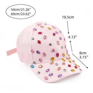 Dama Brillante Estrás Gorra de Béisbol Sombrero para el Sol Gorra Docker Ajustable Hip Hop Moda - Imagen 1 de 10