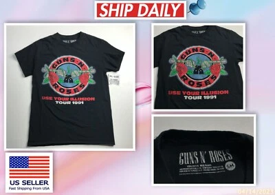 Camiseta License Guns n Roses Band XL Negra Use Your Illusion Tour 1991 Mujer S Foto 1 de 4