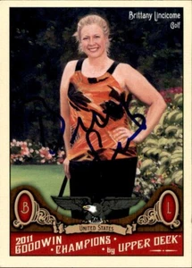 Brittany Lincicome Signed 2011 Upper Deck Goodwin Champions Golf Card #52 LPGA - Picture 1 of 2