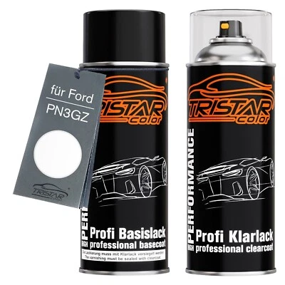 Autolack Spraydosen Set für Ford PN3GZ Frozen White Frostweiss Basis Klarlack - Bild 1 von 4