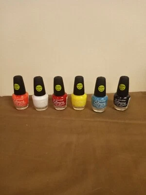 nuevo Lote de 6 LA Colores Color Craze Esmalte de Uñas Brilla en Luz Negra Halloween Foto 1 de 4