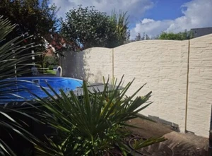 30m Betonzäune aus Polen Sichtschutz Schallschutz Gartenzaun Lieferung Entladen - Bild 1 von 24
