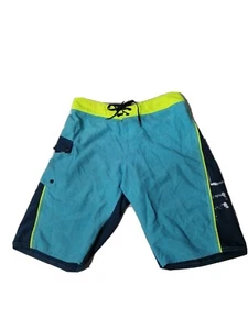 Fox Head Badehose Herren Gr. S / 36 gebraucht blau dunkelblau hellblau neon grün - Bild 1 von 6