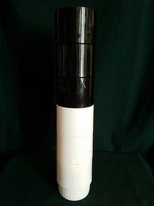 Juego de 6 vasos apilables de lujo de 10 oz de acrílico negro blanco blanco blanco negro de 10 oz #1672 - Imagen 1 de 5