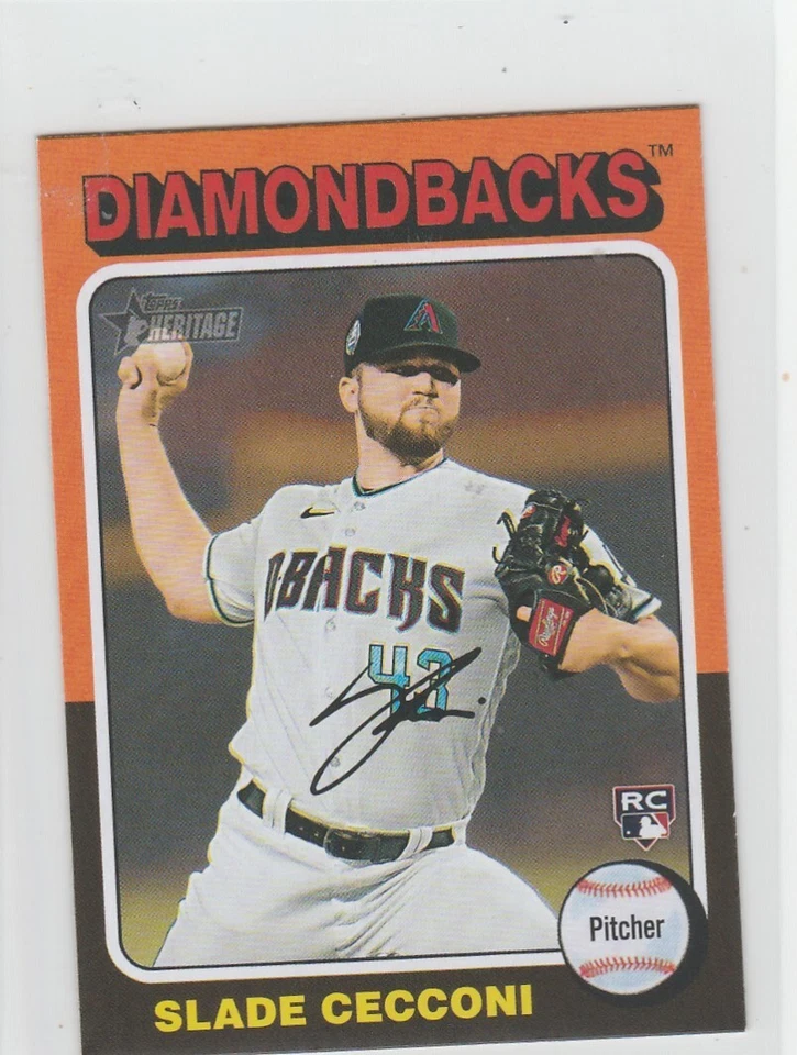 2024 Topps Heritage Mini #397b Slade Cecconi Color Swap RC Diamondbacks - Image 1 of 1