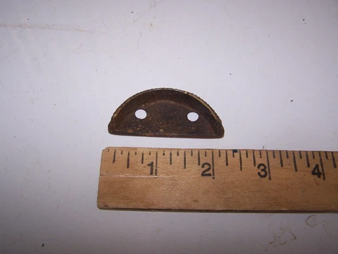 Antique Cast Iron Window Latch Part - KEEPER - Fancy Ornate Cover