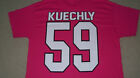 Neuf avec étiquette chemise en maillot rose LUKE KUECHLY #59 Carolina Panthers cancer du sein femme 