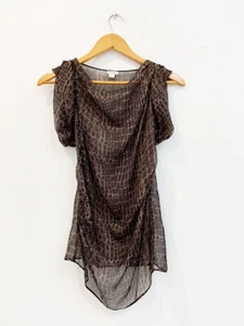 Designer Max Mara Size 10 Animal Print Silk Stunning Worn Once Women's Top - Picture 1 of 4