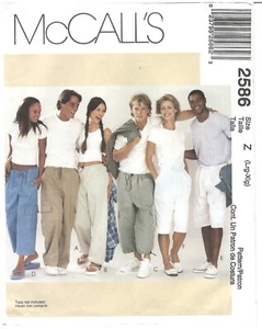 2000 McCall's 2586 Unisex Kordelzug Hose 3 Größen Gr. Z L-XL Schnittmuster - Bild 1 von 3