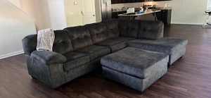 sectional sofa with chaise & ottoman - Picture 1 of 2