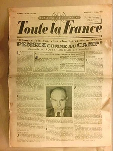 JOURNAL DE LA COLLABORATION "TOUTE LA FRANCE" N° 68 / MARS 1944 +++ - Imagen 1 de 1