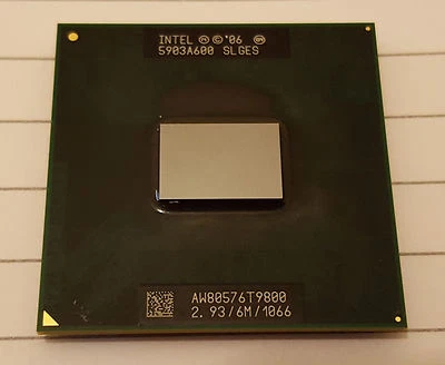 Intel Core 2 Duo T9800 Dual-Core Processor (6M Cache, 2.93 GHz, 1066 MHz) SLGES - Image 1 of 2