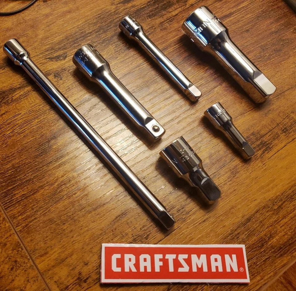 Craftsman 6 Pc Extension Bar Set 1/2, 3/8, 1/4" Drive Socket  Ratchet - Image 1 of 1