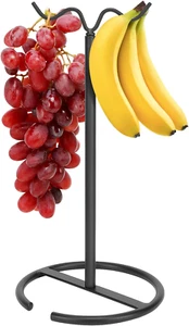 Double Hooks Standing Banana Holder, Banana Hanger Tree Stand Hook for Kitchen C - Picture 1 of 7
