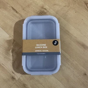 Caja de almuerzo de silicona aprox 1200 ml plegable - Imagen 1 de 5