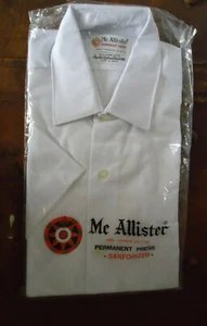 NOS VTG mens dress SHIRT 60s McALLISTER mod chic sanforized JAPAN 14 1/2 - Picture 1 of 8