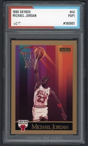 1990 SKYBOX MICHAEL JORDAN #41 SOC POP1 AUTHENTICATED - Picture 1 of 2