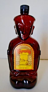 Vintage Kahlua Liqueur Tiki Brown Glass Bottle Heritage Edition Made in Mexico - Picture 1 of 10