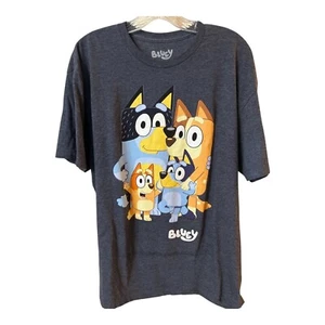 Bluey Family Graphic T-Shirt – Men's XL – Blue-Grey - Picture 1 of 3